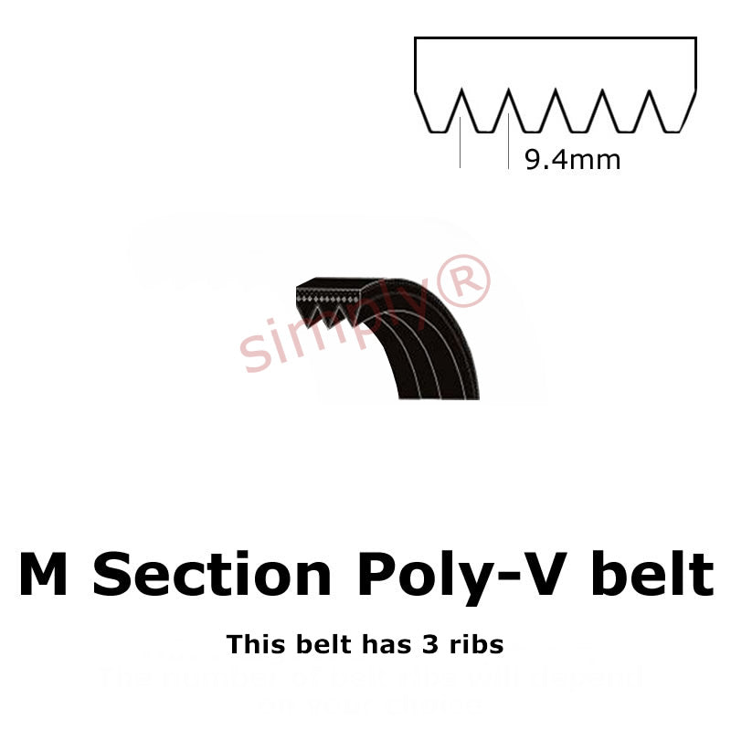 2515PM/990M Pix Poly V Multiple Ribbed Belt 2515mm/99 inch Length with 22 Ribs Allow 2-3 Days