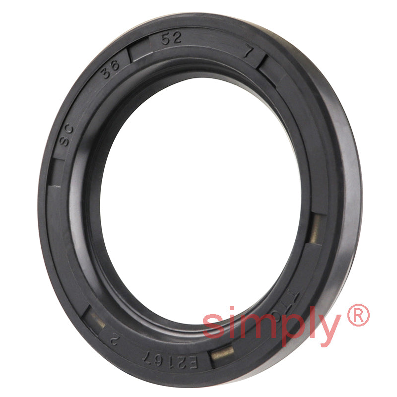 36x52x7mm Nitrile Rubber Single Lip Rotary Shaft Oil Seal with Garter Spring SC / R21
