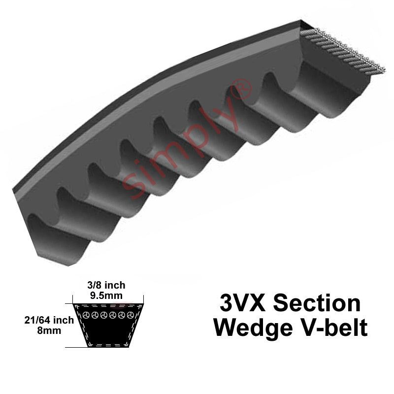 Major Brand 3VX335 Narrow Profile Cogged V-Belt