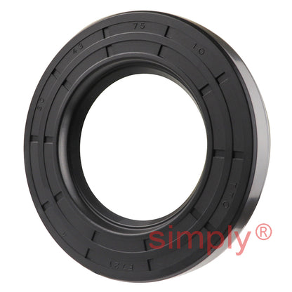 43x75x10mm Nitrile Rubber Single Lip Rotary Shaft Oil Seal with Garter Spring SC / R21