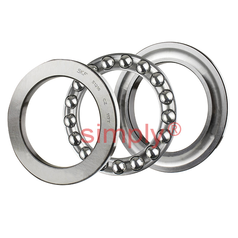 SKF 51216 Single Thrust Ball Bearing 80x115x28mm