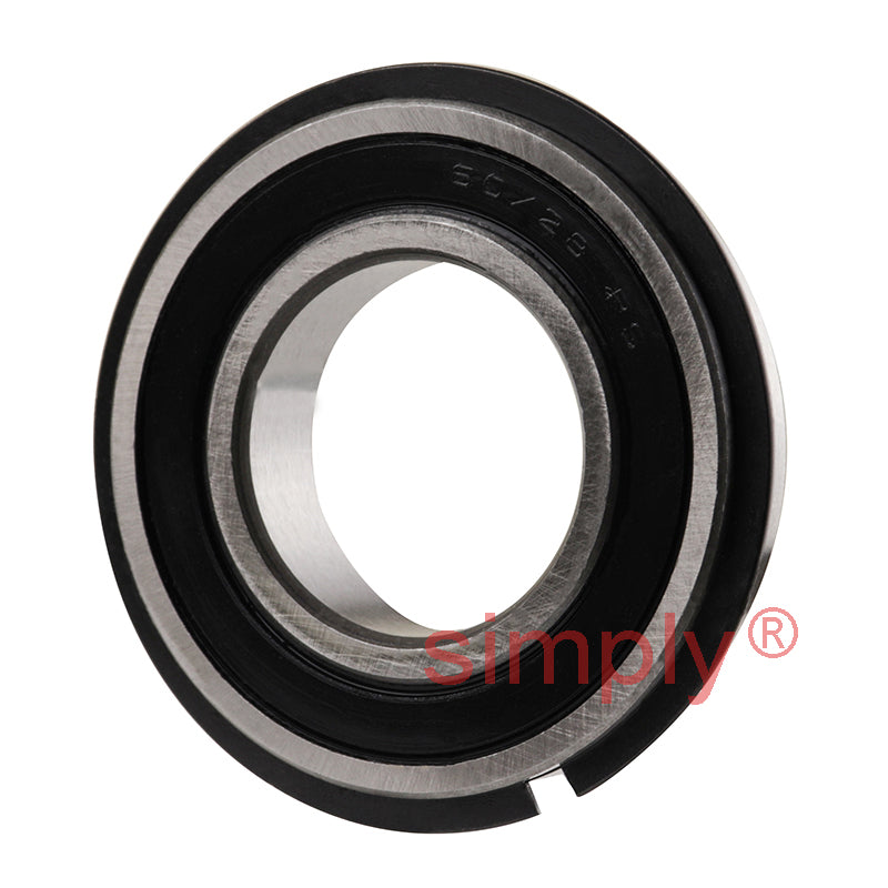 60/28 Budget Rubber Sealed Deep Groove Ball Bearing with Snap Ring 28x52x12mm