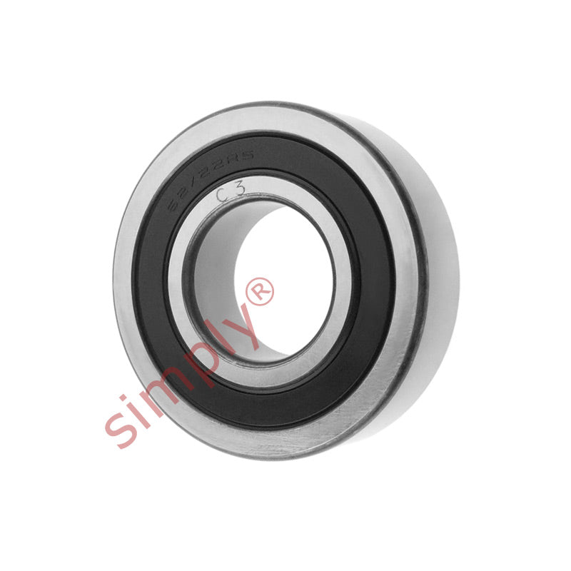 Major Brand 62/222RSRC3 Rubber Sealed Deep Groove Ball Bearing 22x50x14mm