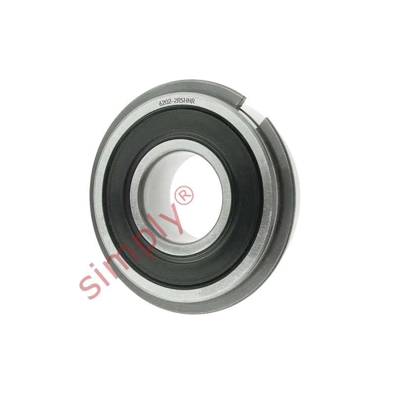 Major Brand 62022RSNR Rubber Sealed Snap Ring Deep Groove Ball Bearing 15x35x11mm 