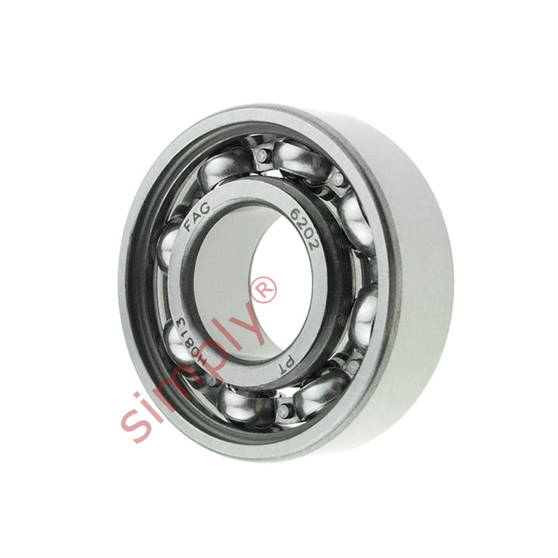FAG 6202 Open Deep Groove Ball Bearing 15x35x11mm
