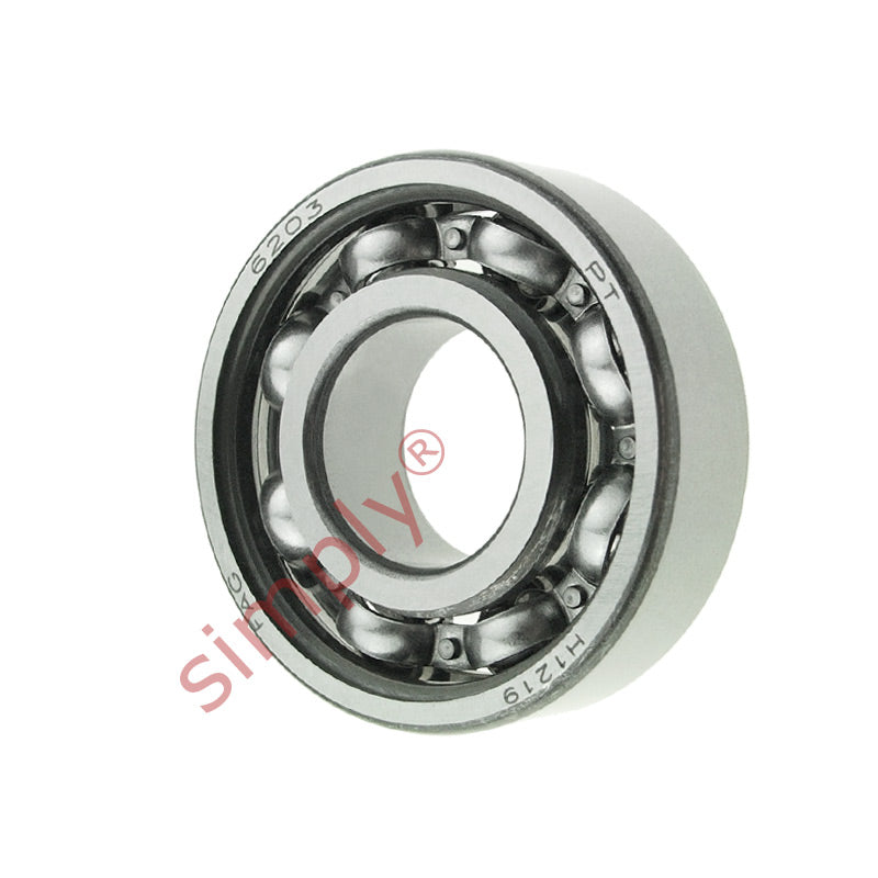 FAG 6203 Open Deep Groove Ball Bearing 17x40x12mm