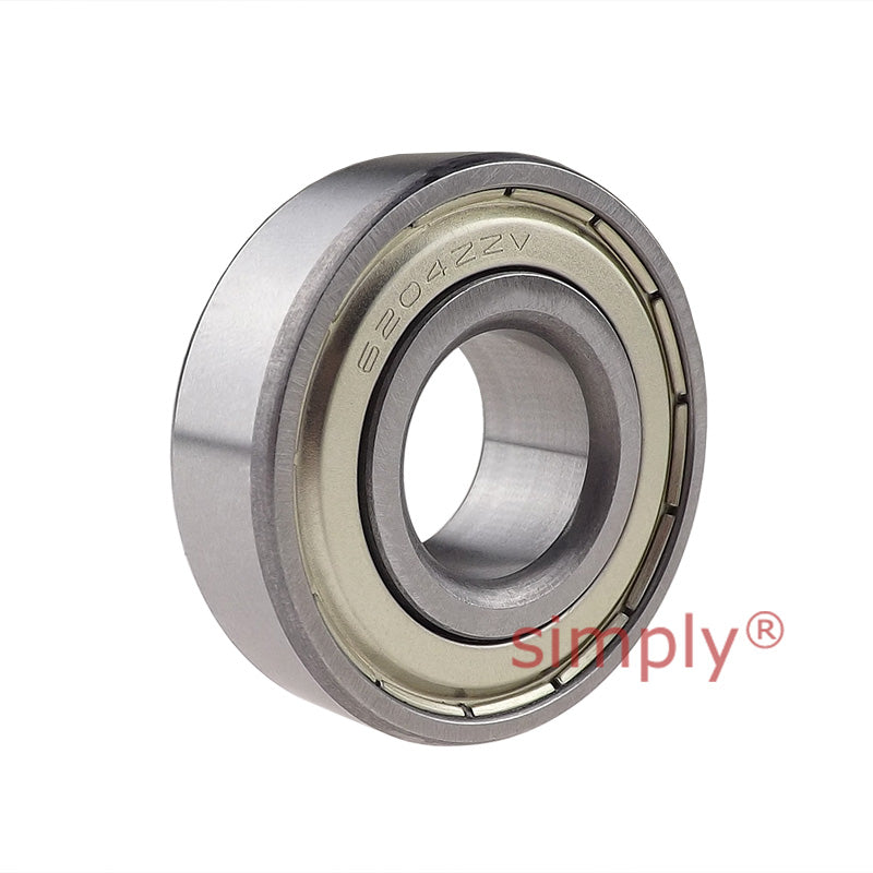 6204ZZV Budget Metal Shielded Deep Groove Ball Bearing with Extended Inner 20x47x15mm