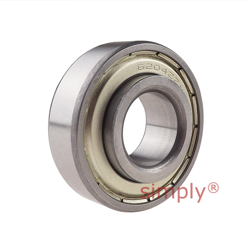 6204ZZV Budget Metal Shielded Deep Groove Ball Bearing with Extended Inner 20x47x15mm