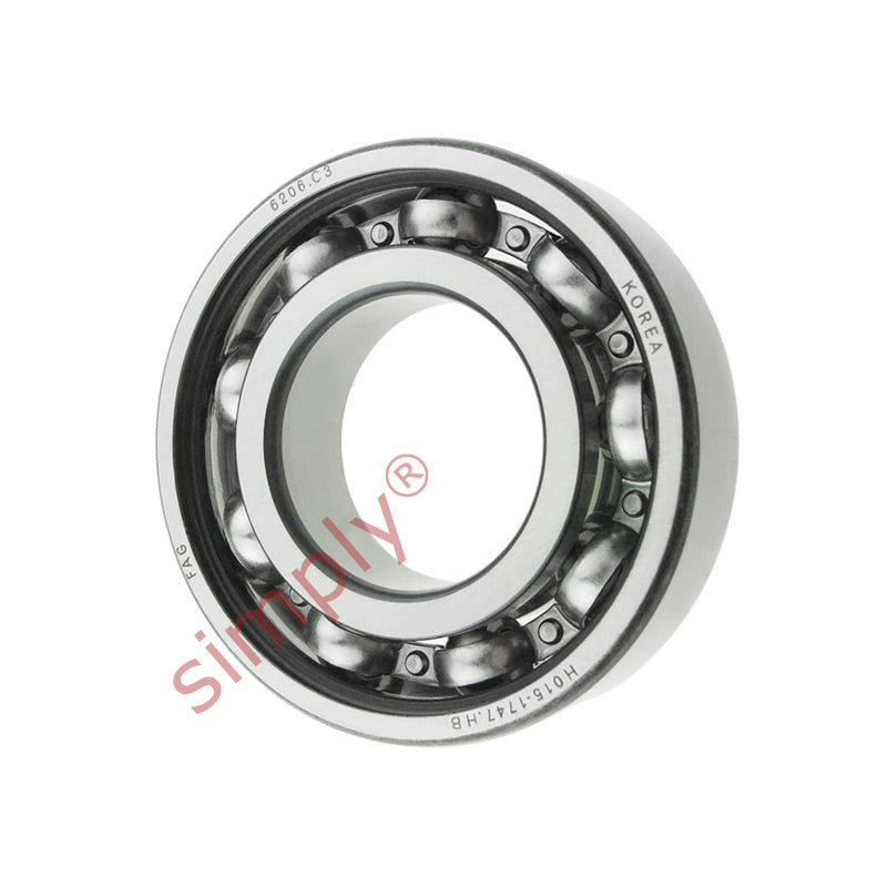 FAG 6206C3 Open Deep Groove Ball Bearing 30x62x16mm