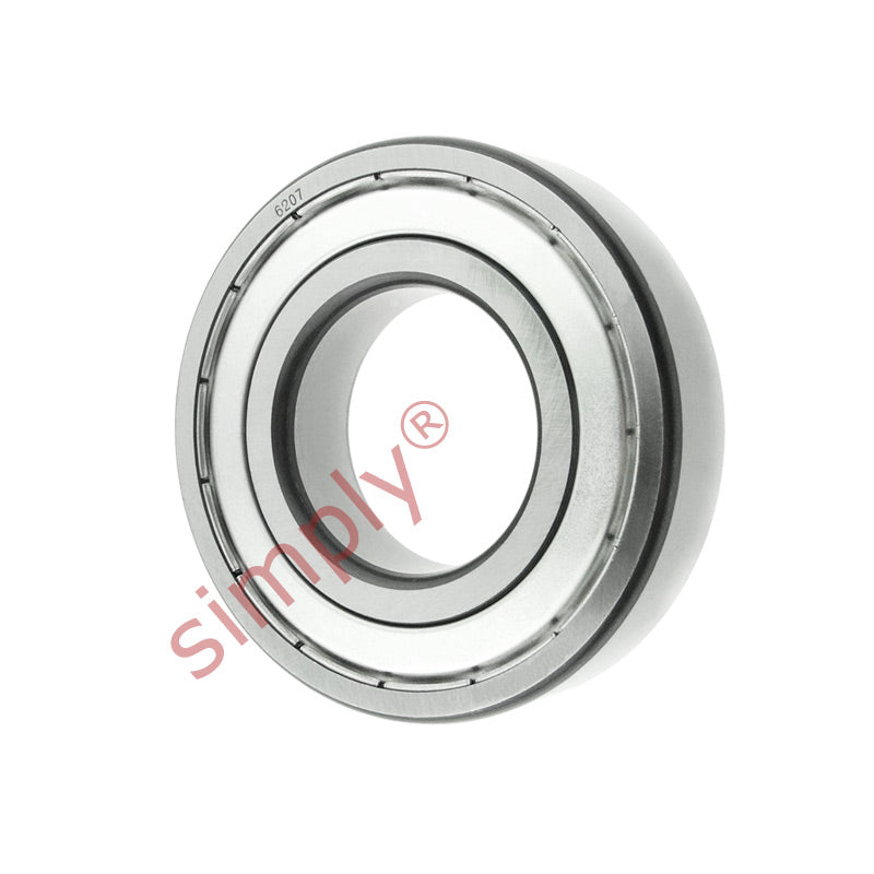 6207ZZ Budget Metal Shielded Deep Groove Ball Bearing 35x72x17mm