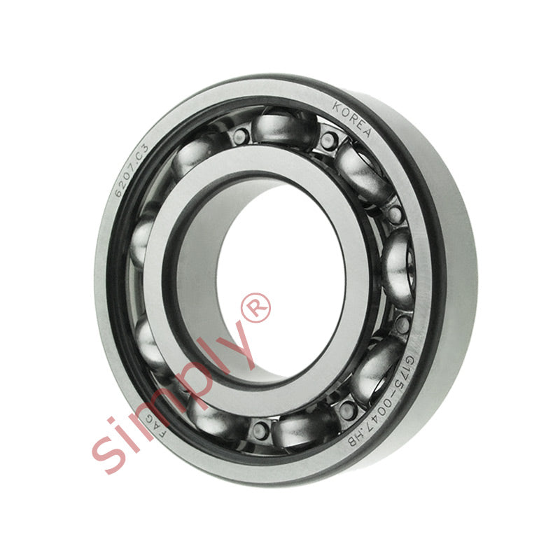 FAG 6207C3 Open Deep Groove Ball Bearing 35x72x17mm