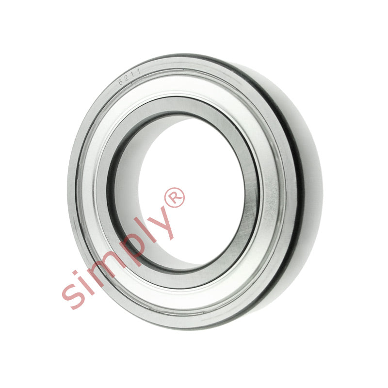 6211ZZ Budget Metal Shielded Deep Groove Ball Bearing 55x100x21mm