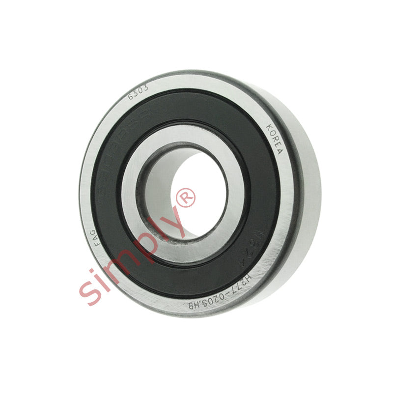 FAG 63032RSR Rubber Sealed Deep Groove Ball Bearing 17x47x14mm