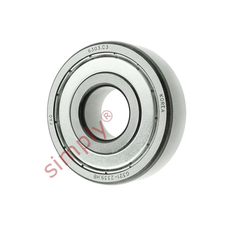 FAG 63032ZC3 Metal Shielded Deep Groove Ball Bearing 17x47x14mm
