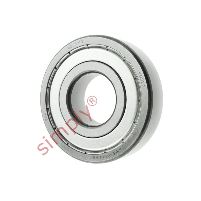FAG 63052ZC3 Metal Shielded Deep Groove Ball Bearing 25x62x17mm