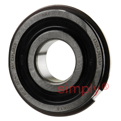 Major Brand 63052RSNRMB Rubber Sealed Snap Ring Deep Groove Ball Bearing 25x62x17mm 