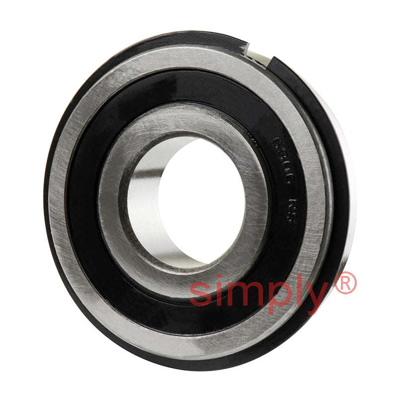 63062RSNR Budget Rubber Sealed Deep Groove Ball Bearing with Snap Ring 30x72x19mm 