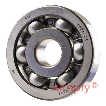 FAG 6404C3 Open Deep Groove Ball Bearing 20x72x19mm