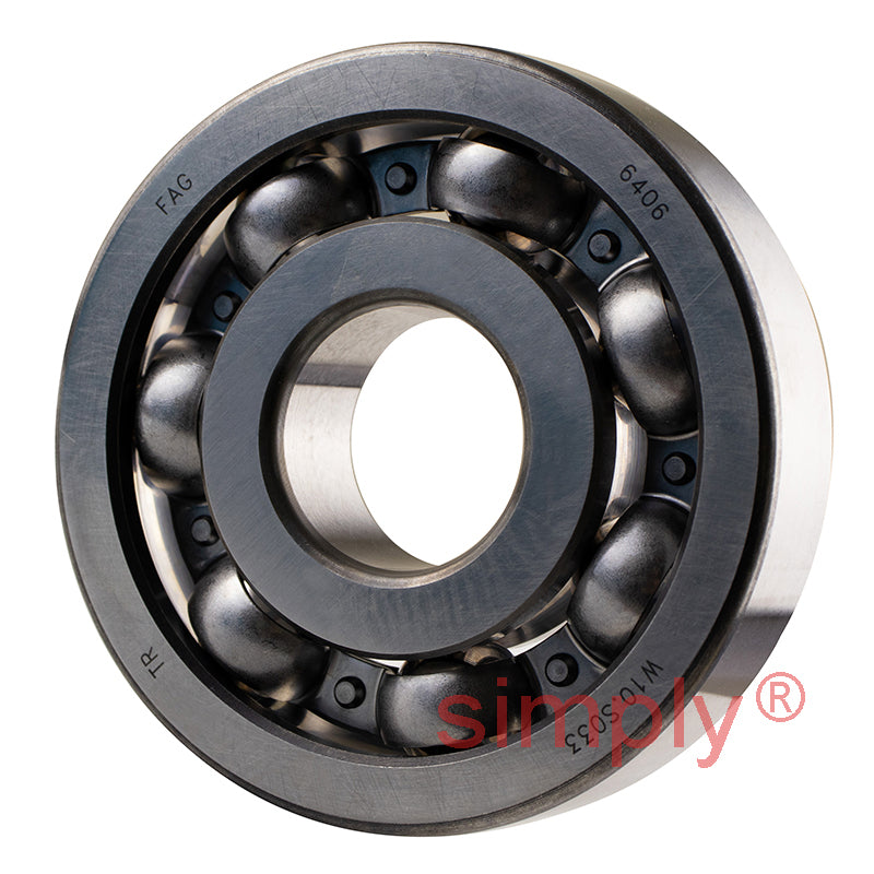 FAG 6406 Open Deep Groove Ball Bearing 30x90x23mm