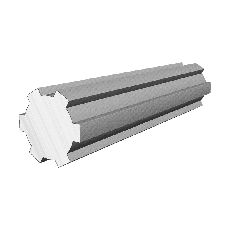 Branded SPSST14X11X3/1 Metric Stainless Steel Splined Shaft with 6 Splines 11x14x1000mm - Allow 2-3 Days