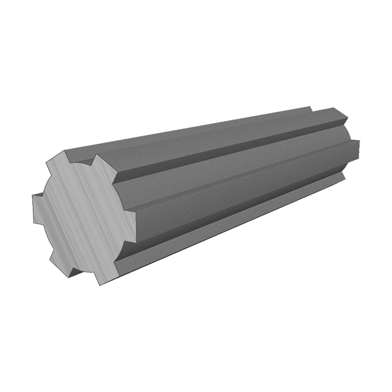 Branded SPS25X21X5/1 Metric Steel Splined Shaft with 6 Splines 21x25x1000mm - Allow 2-3 Days