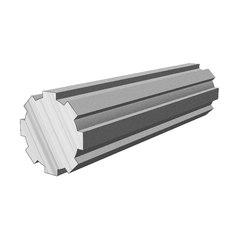 Branded SPSST54X46X9/1 Metric Stainless Steel Splined Shaft with 8 Splines 46x54x1000mm - Allow 2-3 Days