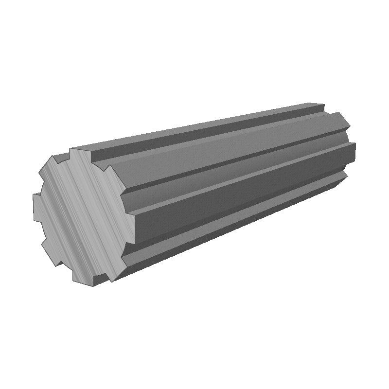 Branded SPS38X32X6/1 Metric Steel Splined Shaft with 8 Splines 32x38x1000mm - Allow 2-3 Days