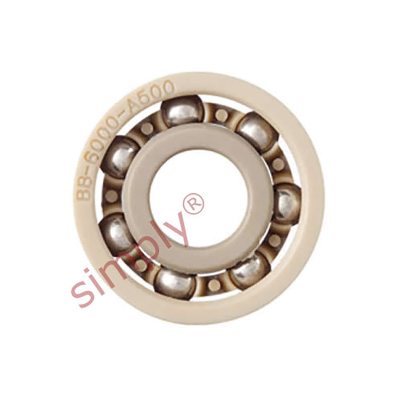 xiros xirodur BB608A50070ES Open Type Polymer Ball Bearing with PEEK Cage and Stainless Steel Balls 8x22x7mm - Allow 2-3 Days
