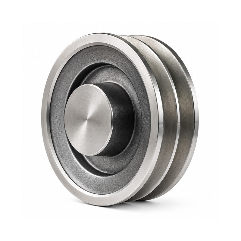SPZ Section Un-Bored Aluminium Pulley with 2 Grooves 100mm Pitch Diameter (Hub Does Not Protrude Pulley Wall)
