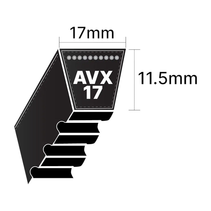 Major Brand AVX17x1270 AVX-Section Cogged V-Belt - Allow 2-3 Days