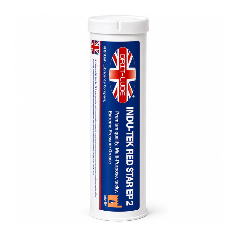 Brit-Lube Indu-Tek Red Star EP 2 400g - Allow 2-3 Days