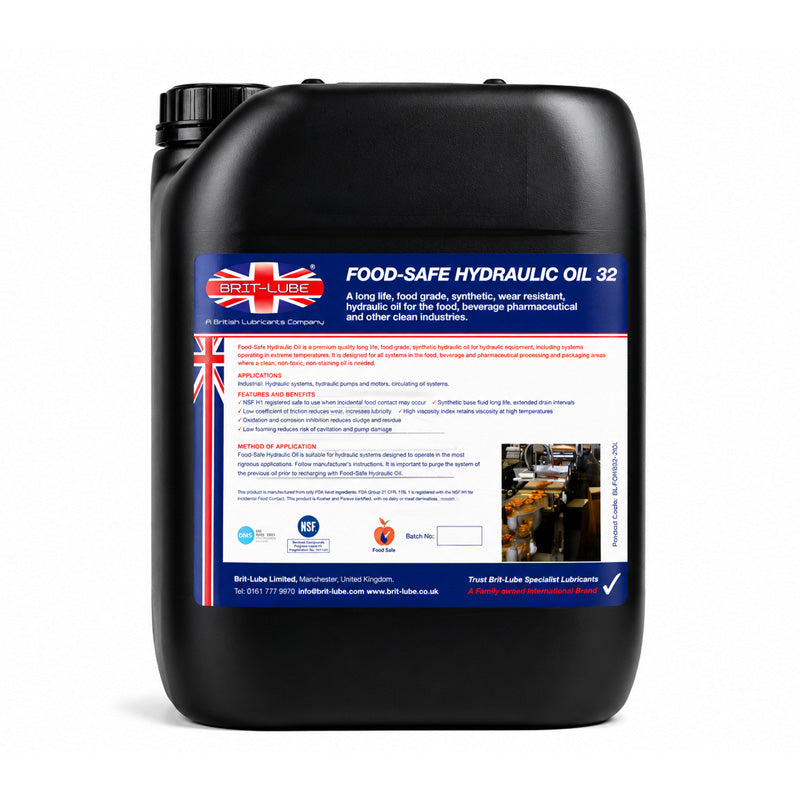 Brit-Lube Food-Tek Synthetic Hydraulic Oil 32 205 Litre - Allow 2-3 Days