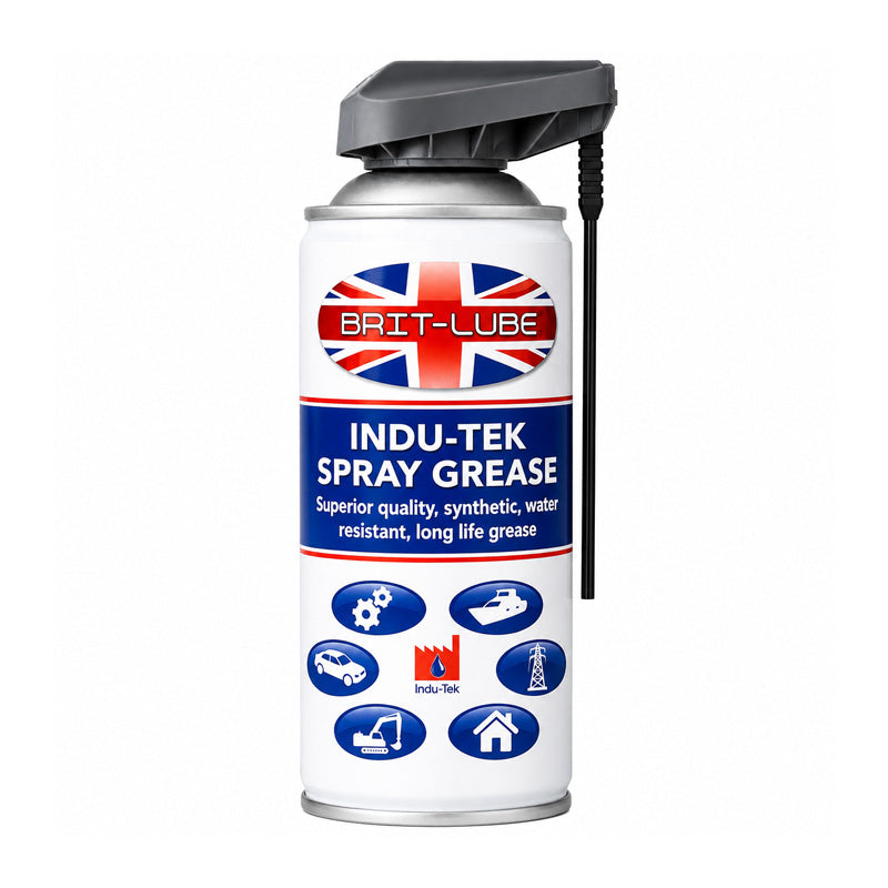 Brit-Lube Indu-Tek Spray Grease 400ml - Allow 2-3 Days