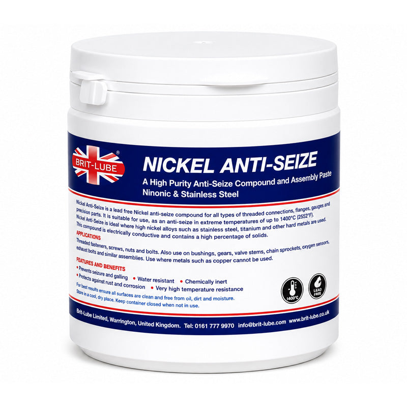 Brit-Lube High Purity Nickel Anti-Seize Compound and Assembly Paste for Nimonic and Stainless Steel 500g