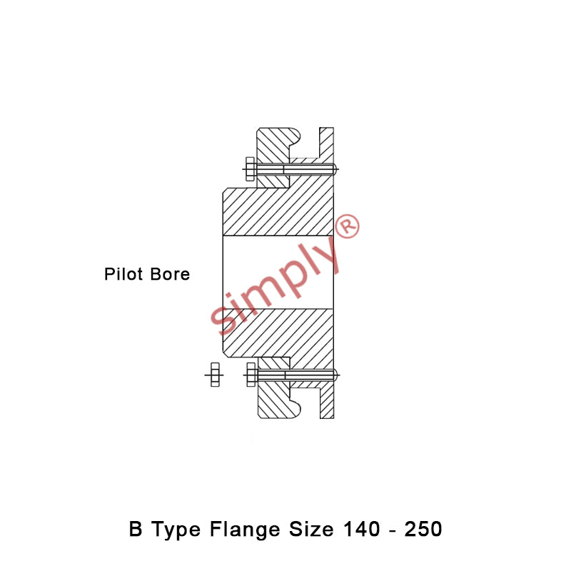 Major Brand F180B-MB Drive Coupling Pilot Bore Max Bore 150mm