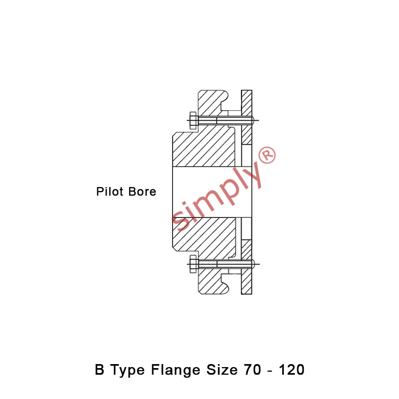 Major Brand F80B-MB Drive Coupling Pilot Bore Max Bore 60mm