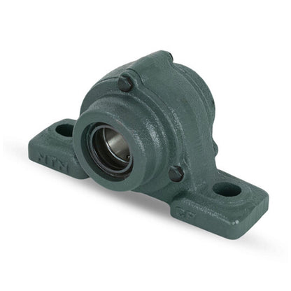 NTN C-UCP206-102D1 Imperial Cast Iron Two Bolt Pillow / Plummer Block Housing with 1-1/8 inch Bore Insert with Cast Iron Cover - Open Version - Allow 2-3 Days