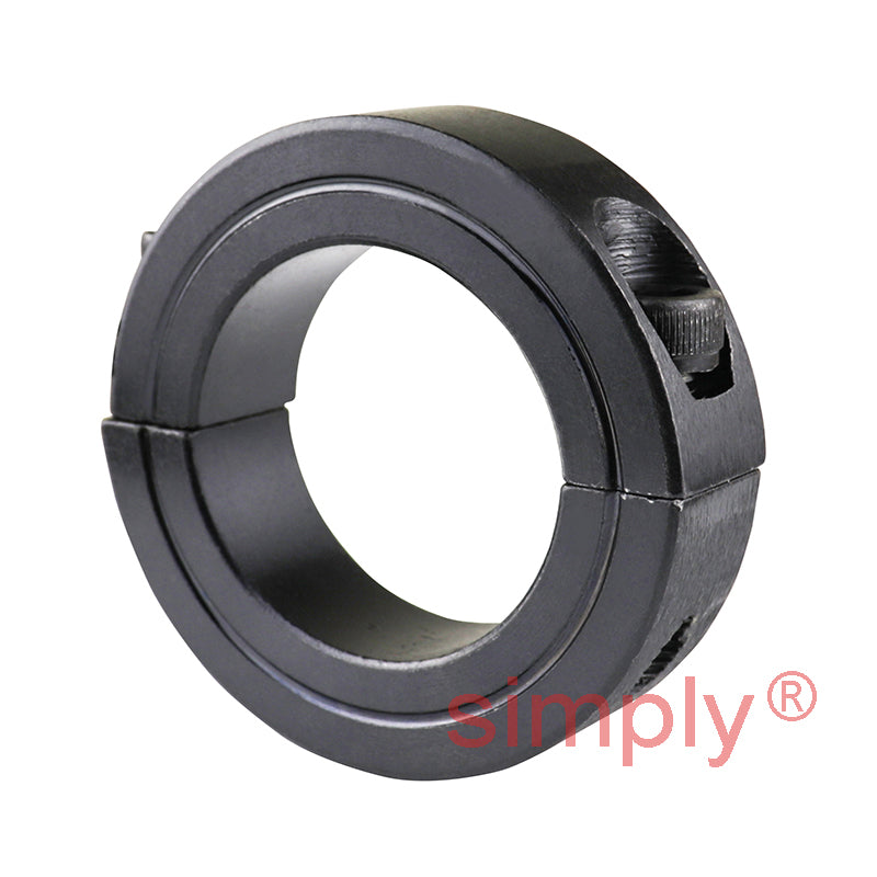 CADBI300BO Black Oxide Coated Steel Double Split Shaft Collar 3x4-1/4x7/8 inch with Clamp Bolt