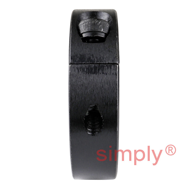 CADBI300BO Black Oxide Coated Steel Double Split Shaft Collar 3x4-1/4x7/8 inch with Clamp Bolt
