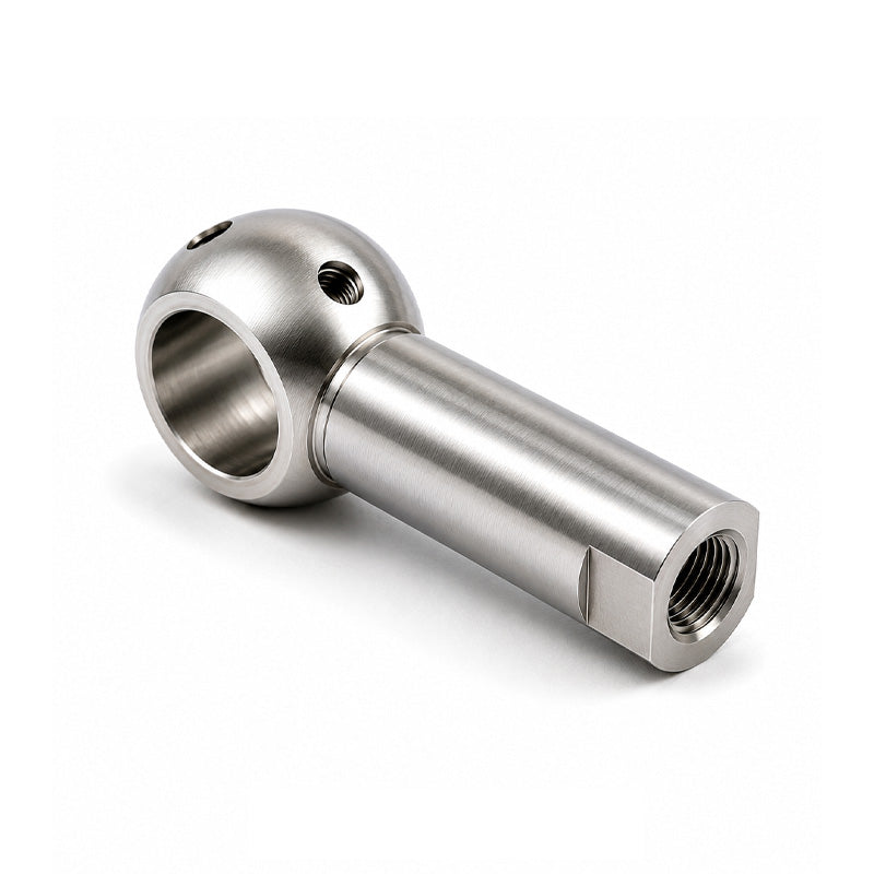 Chiavette B16SS Left Hand Stainless Steel Ball Socket with Internal Snap Ring and Holes for Safety Clip 16mm Ball Diameter M12 Thread - Allow 2-3 Days