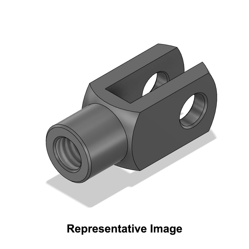 Chiavette G18X36FG Right Hand Female Steel Clevis 18mm Bore 36mm Base / Bore Center M18X1.5 Thread - Allow 7-10 Days