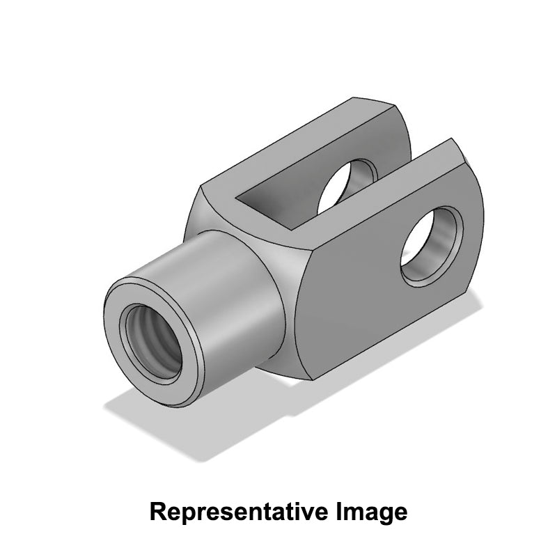 Chiavette GA10x20LH Left Hand Female Aluminium Clevis 10mm Bore 20mm Base / Bore Center M10x1.5 Thread - Allow 7-10 Days