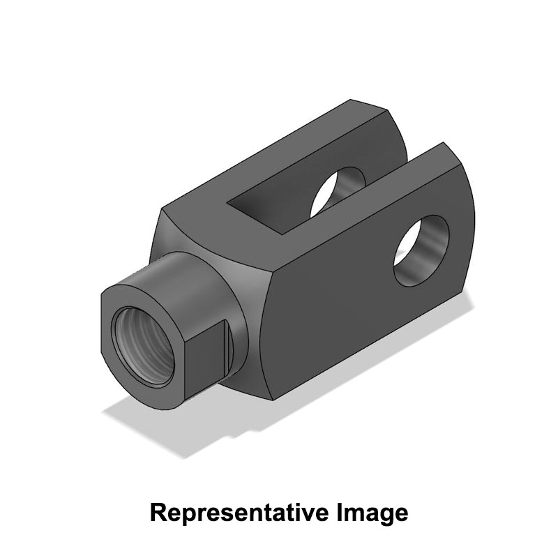 Chiavette GR8X16 Right Hand Female Steel Rotating Clevis 8mm Bore 16mm Base / Bore Center M8x1.25 Thread - Allow 7-10 Days