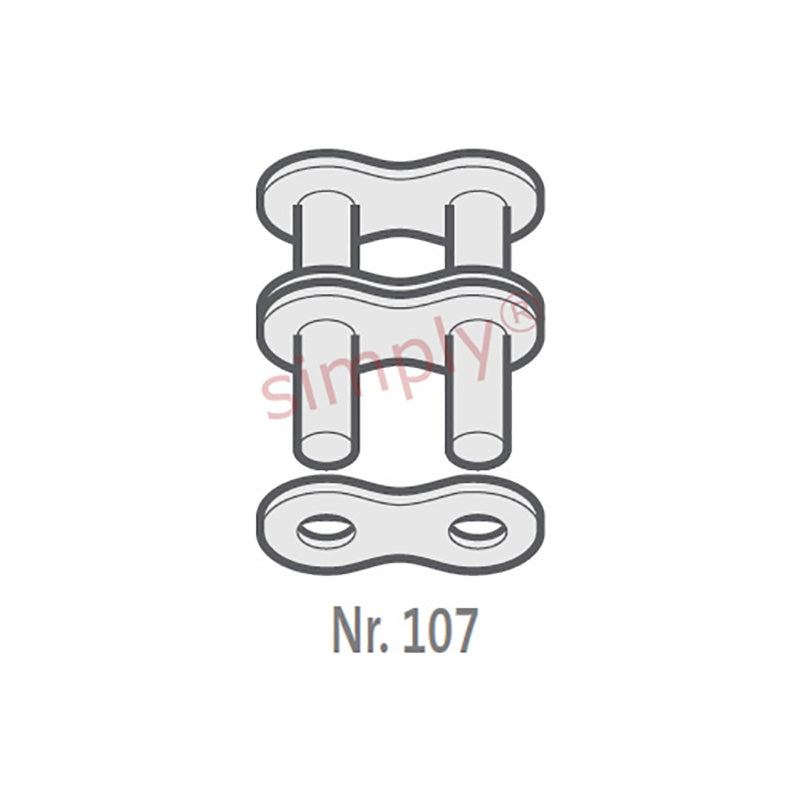 Renold SD 16B-2-NO107 BS Duplex Chain Outer Link To Be Riveted 1 inch Pitch