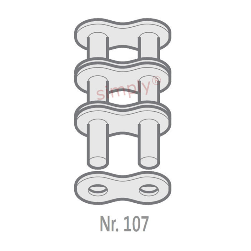 Renold SD 80-3-NO107 ANSI / AS Triplex Chain Outer Link To Be Riveted 1 inch Pitch