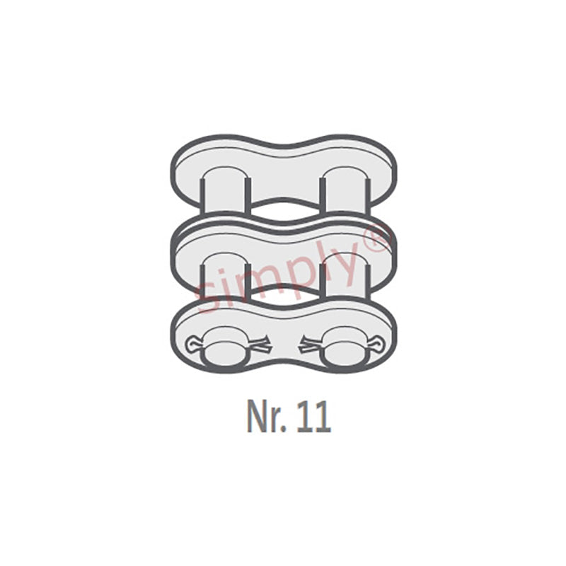 Branded 20B-2-NO11 BS Duplex Chain Cottered Connecting Link 1-1/4 inch Pitch