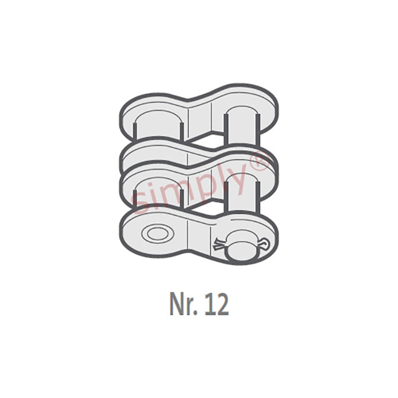 Renold SD 28B-2-NO12 BS Duplex Chain Single Cranked Cottered Link 1-3/4 inch Pitch