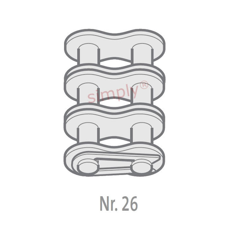 Renold SYNO 06B-3-NO26 BS Triplex Chain Connecting Link With Spring Clip 3/8 inch Pitch
