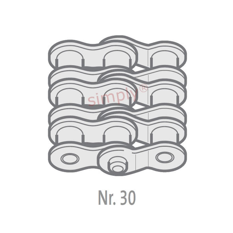 Renold Blue Box 80-3-NO30 ANSI / AS Triplex Chain Double Cranked Link 1 inch Pitch