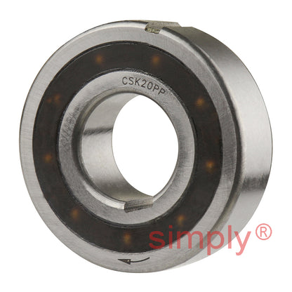 CSK20PP 20mm Sprag Clutch One Way Bearing with Internal and External Keyways 20x47x14mm